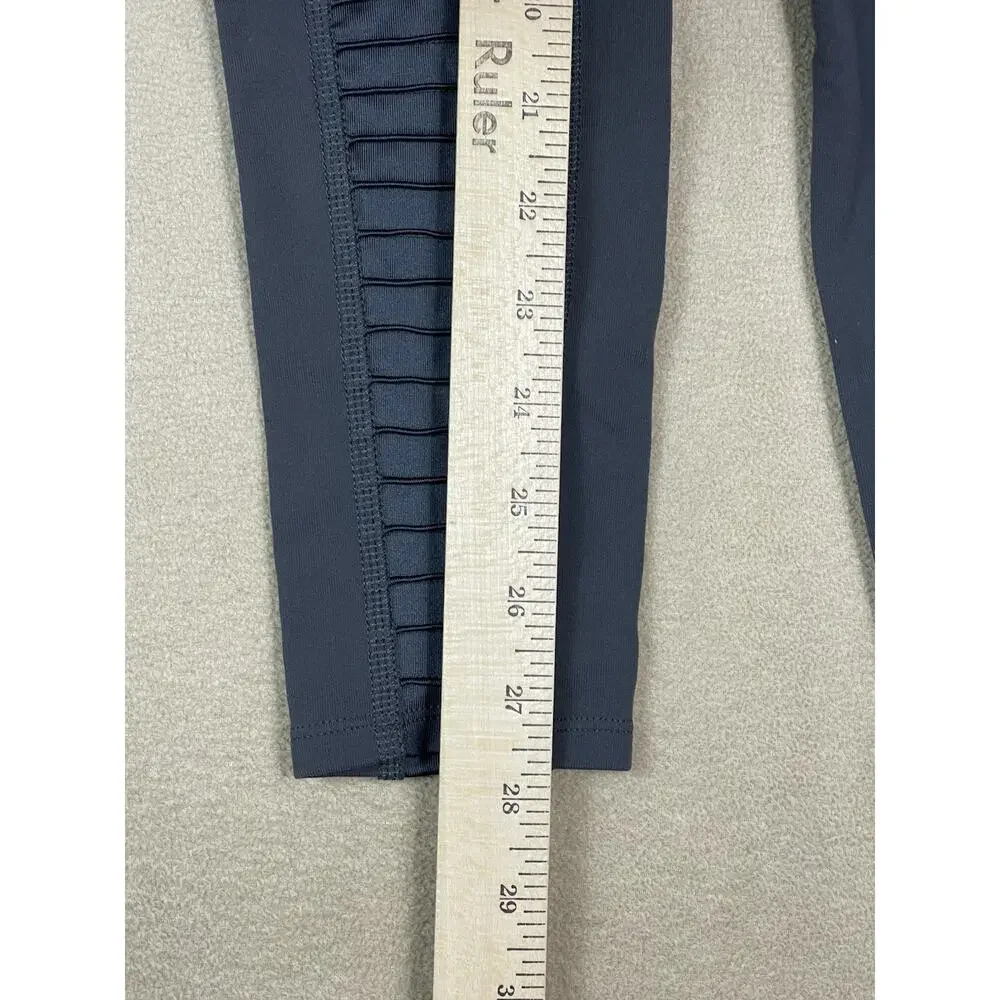 Alo Yoga‎ Legging Womens S Gray Moto Athletic Stretch Performance Skinny Pants